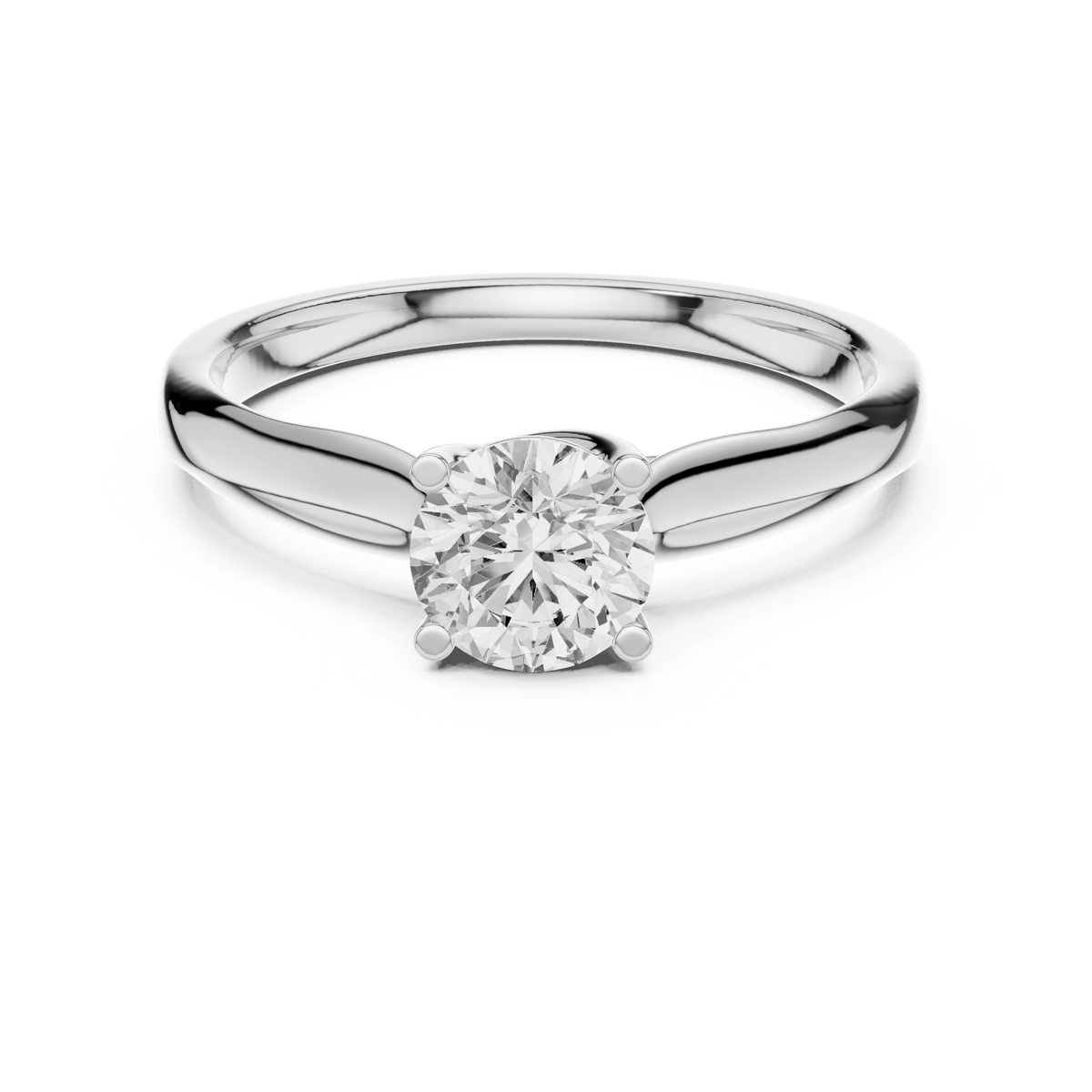 Sydney Asscher 1CT Yellow LabGrown 18K White Gold Solitaire Engagement Ring (Copy)
