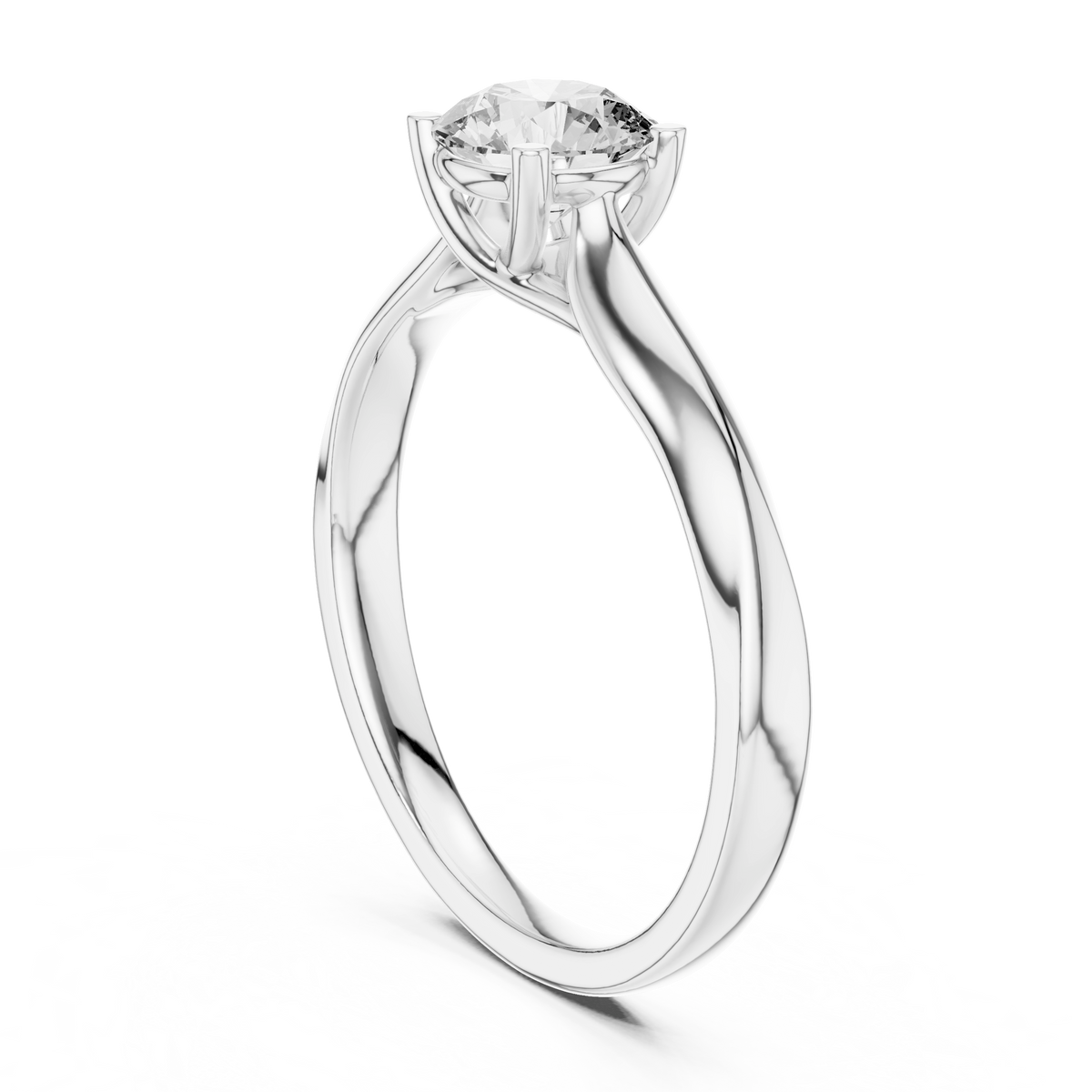 Sydney Asscher 1CT Yellow LabGrown 18K White Gold Solitaire Engagement Ring (Copy)
